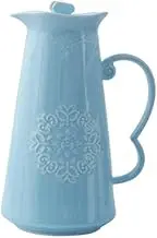 BAWHO Exquisite Large Capacity Cold and Hot Teapot Porcelain Pot Jug High Temperature Resistant Creative Flower Tea Teapot Tea Set/Blue/12 * 25Cm
