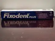 P & G FIXODENT PLUS DENTURE ADHESIVE CREAM GUM CARE 2 OZ NEW