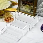 5Pcs Transparent Toy Display Stand U Shape Cabinet Shelf Wedding