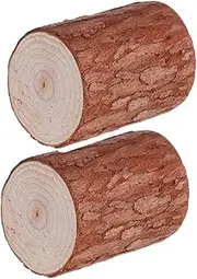 GLSTOY 2pcs Wooden Model Stumps Mini Landscape Adornment Model Stump Decor Fir Wood Home Decor
