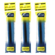 3Pcs PU Tennis Racket Grip Tape Racquet Overgrip, Blue