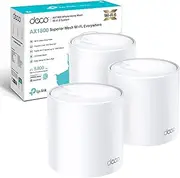 TP-Link Deco X20 AX1800 Whole Home Mesh Wi-Fi 6 System, AI-Driven Mesh, Up to 5,800 Sq ft Coverage, 1 GHz Quad-Core CPU, Compatible with Amazon Alexa, with TP-Link HomeShield's kit, Pack of 3 (UK Version)