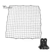 Soccer Rebounder Net with 20 Elastic Ropes Kickback Football Practice Net Target Goal Rebound Net Beginner Training Aid black