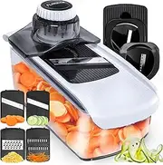 Fullstar Mandoline Slicer Spiralizer Vegetable Slicer - Food Slicer 6-in-1 Vegetable Spiralizer - Potato Slicer Zoodle Maker Veggie Spiralizer - Slicers for Fruits and Vegetables Onion Slicer Bpa-Free
