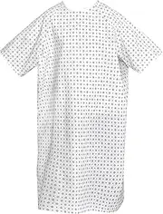 [Talvania] Hospital Gown Unisex Patient Gowns Back Ties Fits up to XXL