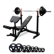 Impact BP7 Bench Press + 120kg Olympic 7ft Barbell Weight Set