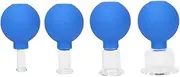 Vacuum Cupping Anti Cellulite Cup Massage Vacuum Cups Body Massage Rubber Vacuum Cupping Glasses Massage Cup Kit for Beauty Care Blue 4Pcs/239
