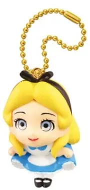 Takara Disney Princess Heroine Deformed Gacha Clip Key chain Figure Alice