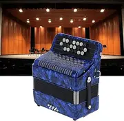 ElgnAura Professional Button Accordion, 22 Key Accordion with Storage Bag, Beginner Piano Accordion Featuring Sensitive Buttons and Rich Timbre (Dark Blue)