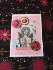 Genuine - Greeting Card Whimsical Whimsy Any Occasion Flowers Butterfly