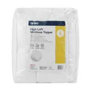 High Loft Mattress Topper - Single Bed, White