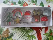 MERI MERI CHRISTMAS MINIS Cookie Cutters set of 7 reindeer santa tree star quote