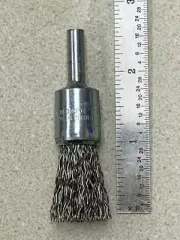 1/2" WIRE END BRUSH .020" WIRE STAINLESS STEEL W/ 1/4" SHANK- USA BNS4S20
