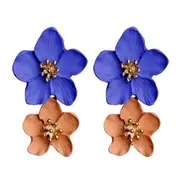 Big Double Flower Earrings