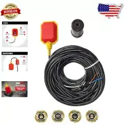 100-Ft Adjustable Sump Pump Float Switch with Honeywell Microswitch - Heavy-Duty