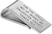 [Yreamont] Mens Money Clip for Dad Daddy Father Day Gifts for Dad from Daughter Son, Funny Father's Day Gift for Dad Father Daddy Money Clips for Cash Clip for Money Dad Birthday Gifts for Father Daddy, silver