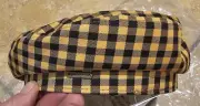 New! Brixton Fiddler Beret 10964 Lion Black Yellow Checker Size Small