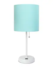 Creekwood Home Oslo 19.5" Contemporary Bedside Usb Port Feature Standard Metal Table Desk Lamp