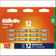 Genuine Gillette Fusion 5 Power Value Pack 12 Shaving Blades Cartridges