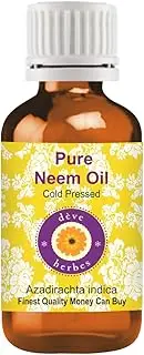 Deve Herbes Pure Neem Oil (Azadirachta indica) 100% Natural Therapeutic Grade Cold Pressed 100ml (Pack of 3) (10.1 oz)