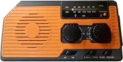 Hand Crank Radio 5000mAh - Portable AM FM NOAA Weather Radio | SOS Alarm, Flashlight, Reading Lamp, Manual Charging Radio with Cell Phone Charger and Bank for Outdoor Survival