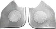 Car Styling Compatible for Mercedes -Benz C Class W203 2002-2006 Auto Door Panel Loudspeaker Sound Pad Stereo Audio Speaker Cover Stickers(Front Door Silver)