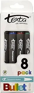 Texta Bullet Perm Mkrs Asst Bx8 Hs