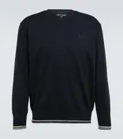 [Comme des Garcons Homme] Comme des Garçons Homme Embroidered cotton sweatshirt AU 87 blue