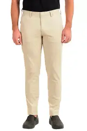 Hugo Boss Men's "Kaito3-Travel2" Beige Tapered Slim Fit Casual Pants