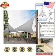 Custom 16' Triangle Sun Shade Sail - UV Protection & Water-Resistant