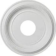 Ekena Millwork CMP13TR 13" OD x 3 1/2" ID x 1 4" P Traditional Ceiling Medallion (Fits Canopies up to 3 1/2"), White