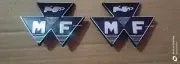 2xFront Motif Badge Black(Plastic) For Massey Ferguson 35 FE35 Tractor 828136M1