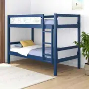 Cama Litera Twin y Twin Para Niños Twin Over Twin Kids Bunk Bed Navy Blue Frame