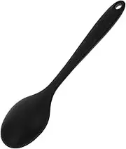 HOLIDYOYO Nonstick Silicone Cooking Spoon with Ergonomic Handle Serving Spoon for Kitchen Use for Nonstick Cookware Comfortable Grip for Easy Mixing and Stirring Half Transparent Design