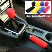 2Pcs Car Gear Head Shift Knob Cover Shift Collars Handbrake Brake Case For Ford