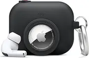 elago Snapshot Case Compatible with AirPods Pro, Compatible with AirTags, Camera Design, Drop Protection [Tracking Device Not Included] (Black)