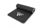 Adidas 10mm Training Fitness Gym Padded Rollable Mat Carry Shoulder Strap Grey