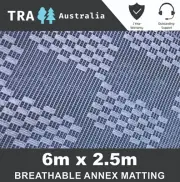 Blue TRA 6m x 2.5m Annex Matting Floor Mats Mesh Caravan RV Motor home Camping