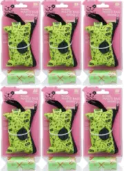 Wags & Wiggles Waste Bag Dispenser 30 Dog Poop Bags Pinapple Scented Set of 6