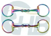 Double Jointed Eggbutt Snaffle Rainbow Bit Stainless Steel