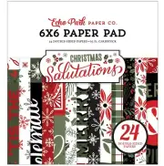Echo Park Paper SALUTATIONS CHRISTMAS 6x6 Scrapbook Paper Cardstock Pad