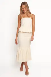 [PUP66] Xami Skirt Set - Pale Yellow XS Yellow