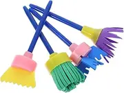 4pcs Boys and Girls Painting Sponges DIY Foam Texture Brushes for Acrylic Art Soft Sponge Paint Tools for Boys and Activities