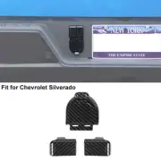 For Chevy Silverado/GMC Sierra 22+ Carbon Fiber Trailer Power Socket Cover Bezel (for: Chevrolet)