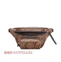 在飛比找Yahoo!奇摩拍賣優惠-《友友二手店》FENDI FF LOGO PRINT 皮帶包