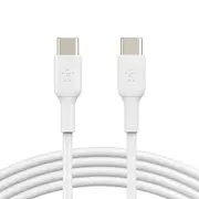 2pc Belkin BoostCharge 1M USB-C To USB-C Charge/Sync Cable 60W - White