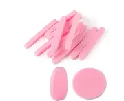 Facial Sponge Compressed,12 Count PVA Professional Makeup Removal Wash Striped Face Sponge Pads Exfoliating Cleansing for Women,Pink