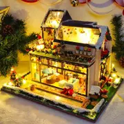 圣誕節禮物diy手工小屋制作房子模型拼裝迷你別墅創意生日送男女