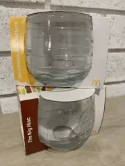 2021 McDonald's Set of 2 - 50 Years of Maccas Cup Wobbly Glasses New In Package