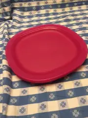 Tupperware Essential MICROWAVE REHEATABLE LUNCHEON Plates Set of Four PINK